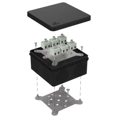 Коробка огнестойкая для о/п двухкомпонентная 60-0300-FR2.5-12 Е15-Е120 RAL9005 100х100х50 (14 шт/кор