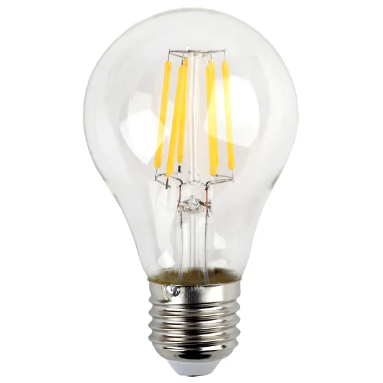 Лампа светодиодная филаментная F-LED A60-7W-840-E27 (филамент, груша, 7Вт, нейтр., Е27) (10/100/1500