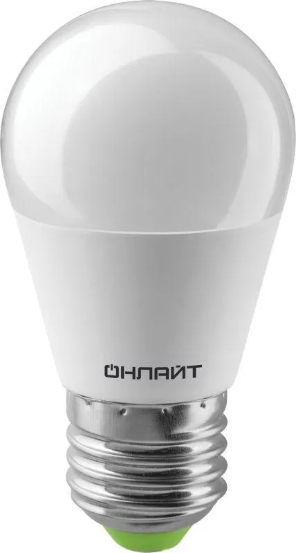 Лампа светодиодная 71 646 OLL-G45-6-230-4K-E27 6Вт шар 4000К нейтр. бел. E27 470лм 220-240В ОНЛАЙТ 7