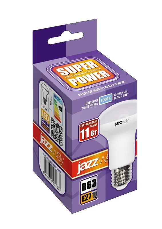 Лампа светодиодная LED 11Вт Е27 220В 5000К PLED- SP R63 отражатель (рефлектор) | 1033673 | Jazzway