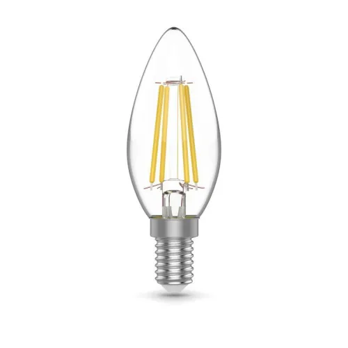 Лампа светодиодная филаментная Basic Filament 5.5Вт свеча 2700К Е14 510лм (уп.3шт) GAUSS 1031116T