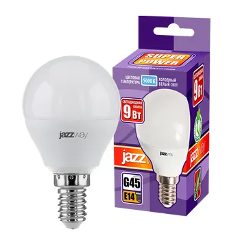 Лампа светодиодная LED 9Вт E14 230В 5000К PLED- SP G45 | 2859600A | Jazzway