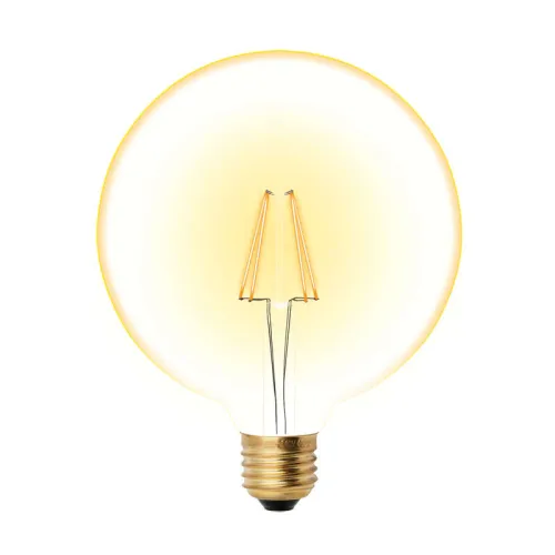 Лампа светодиодная LED-G125-8W/GOLDEN/E27 GLV21GO Vintage форма "шар" зол. колба упак. картон Uniel 