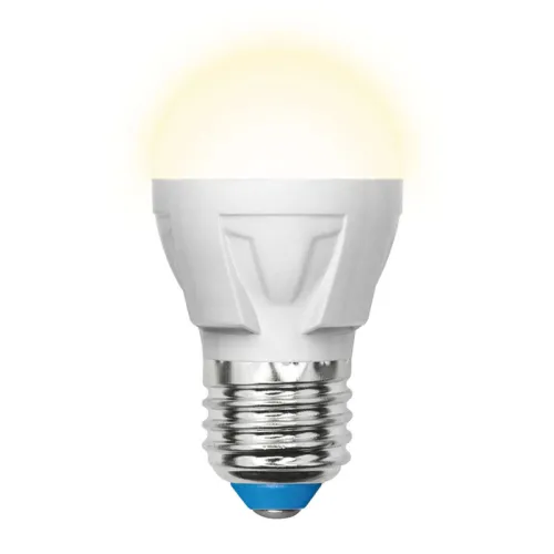 Лампа светодиодная LED-G45 7W/WW/E27/FR PLP01WH Яркая 7Вт шар матовая 3000К тепл. бел. E27 (упак. ка