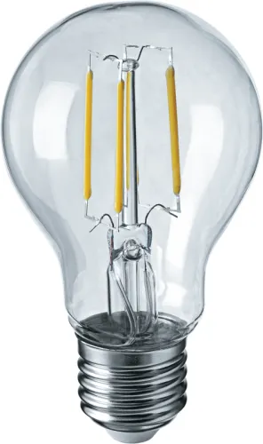 Лампа светодиодная LED 6Вт Е27 230В 4000К NLL-F-A60-6-230-4K-E27 грушевидная прозрачная | 61344 | Na