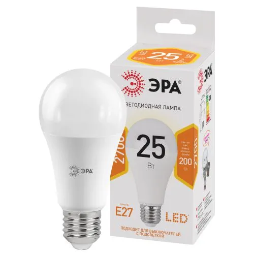 Лампа светодиодная LED 25Вт E27 2700К СТАНДАРТ груша | Б0035334 | ЭРА