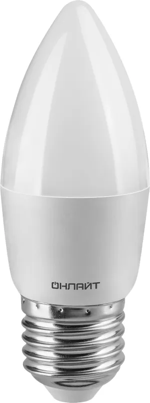 Лампа светодиодная 90 418 OLL-C37-13-230-6.5K-E27-FR (PRO 90-240В) ОНЛАЙТ 90418