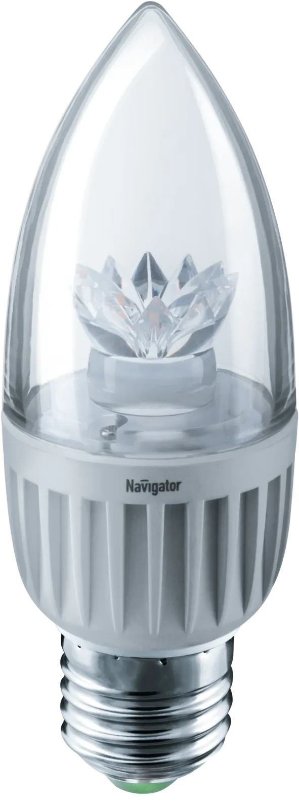 Лампа светодиодная LED 7Вт Е27 230В 4000К NLL-C37-7-230-4K-E27-CL свеча прозрачная | 71851 | Navigat