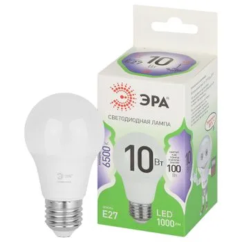 Лампа светодиодная GREEN LINE A60-10W-865-E27 GL 10Вт A60 6500К холодный бел. Е27 Эра Б0067090