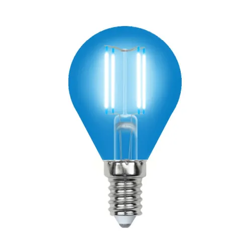 Лампа светодиодная LED-G45-5W/BLUE/E14 GLA02BL форма "шар" Air color син. упак. картон Uniel UL-0000