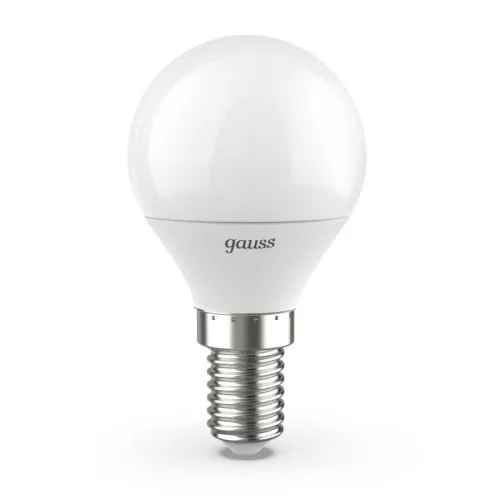 Лампа светодиодная Black 6.5Вт P45 шар 4100К нейтр. бел. E14 550лм GAUSS 105101207