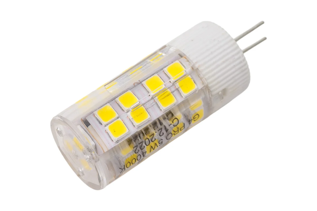 Лампа светодиодная PLED-G4 PRO 5w 4000K 400Lm 230V /Без пульс./ d16*50мм | .5026391 | Jazzway