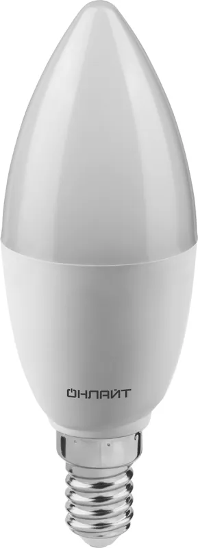 Лампа светодиодная 90 412 OLL-C37-9-230-6.5K-E14-FR (PRO 90-240В) ОНЛАЙТ 90412