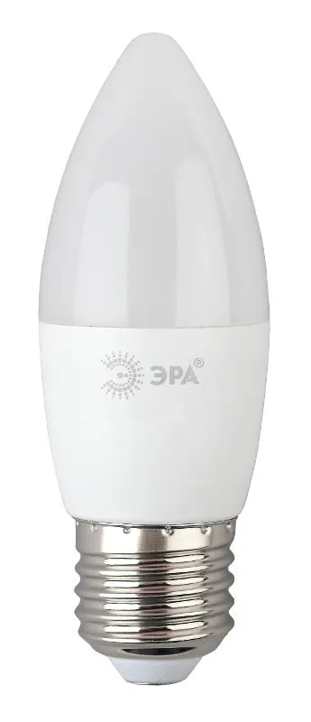 Лампа светодиодная ЭКО LED B35-6W-865-E27 R (диод, свеча, 6Вт, хол, E27) | Б0045340 | ЭРА