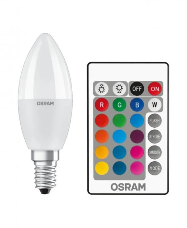 Лампа светодиодная LED Retrofit RGBW lamps with remote control 5,5 W/2700K E14 FR | 4058075430853 | 