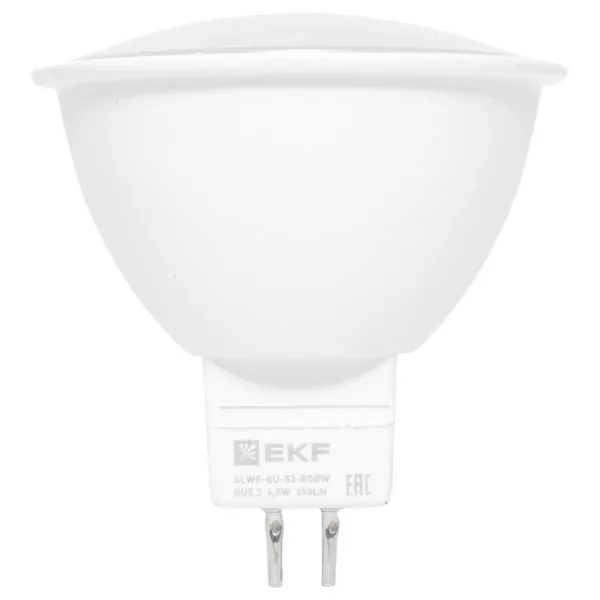 Лампа GU5.3 4.5W WIFI RGBW Умная Connect EKF slwf-gu-53-rgbw