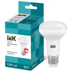 Лампа светодиодная LED рефлекторная 5вт E27 R63 белый ECO