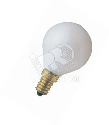 Лампа накаливания декоративная ДШ 40вт P45 230в E14 матовая Osram