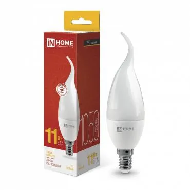Лампа светодиодная LED-СВЕЧА НА ВЕТРУ-VC 11Вт свеча на ветру 3000К тепл. бел. E14 1050лм 230В IN HOM