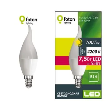 Лампа светодиодная 7.5 Вт E14 4200 K 700 Lm FOTON LIGHTING 604866