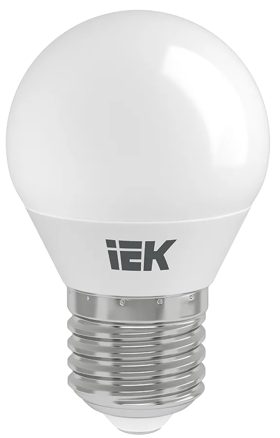 Лампа светодиодная Eco G45 5Вт шар 3000К тепл. бел. E27 450лм 230-240В IEK LLE-G45-5-230-30-E27