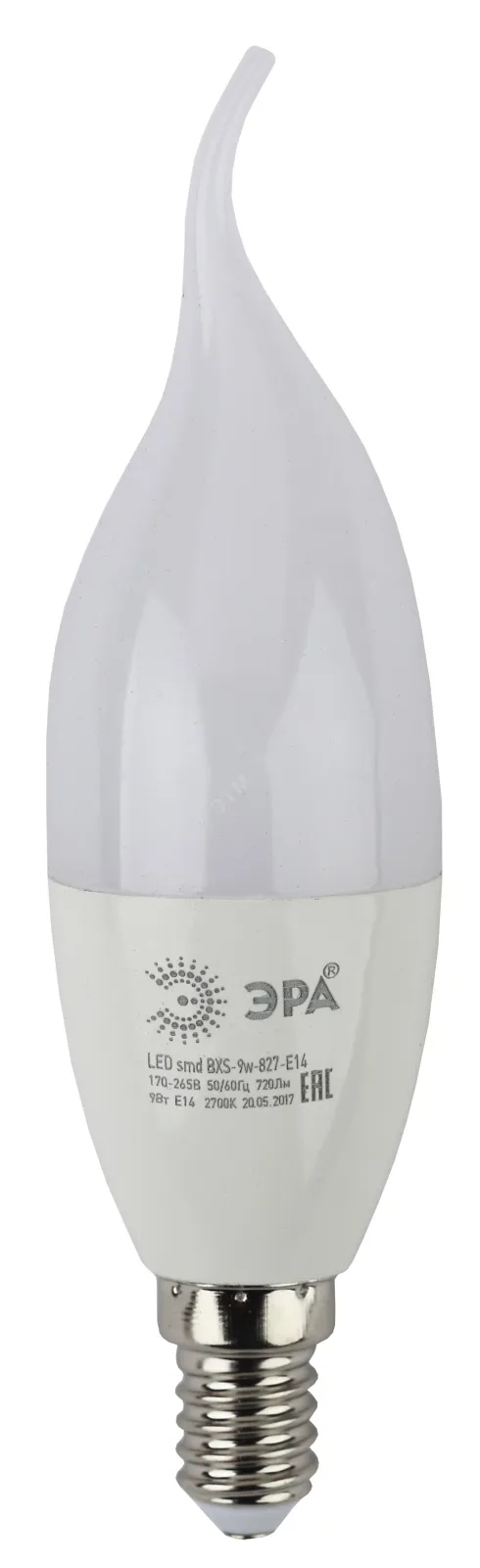 Лампа светодиодная LED 9Вт Е14 4000К СТАНДАРТ smd BXS-9w-840-E14 | Б0027974 | ЭРА
