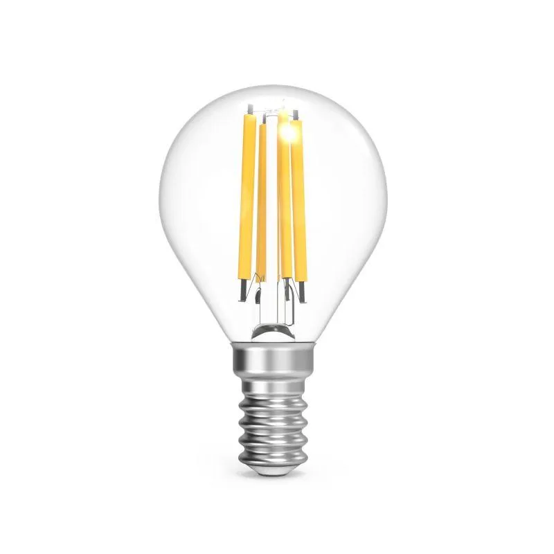 Лампа светодиодная филаментная LED 13 Вт 1100 лм 2700К шар P45 теплый E14 AC 220В прозрачная колба B