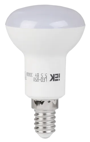 Лампа светодиодная LED зеркальная 5.5вт E14 R50 тепло-белый