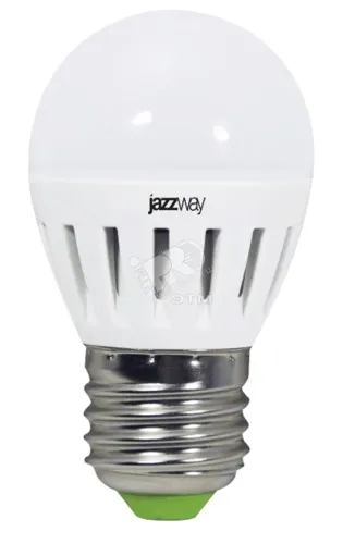 Лампа светодиодная LED 5вт Е27 G45 теплая (шар) PLED