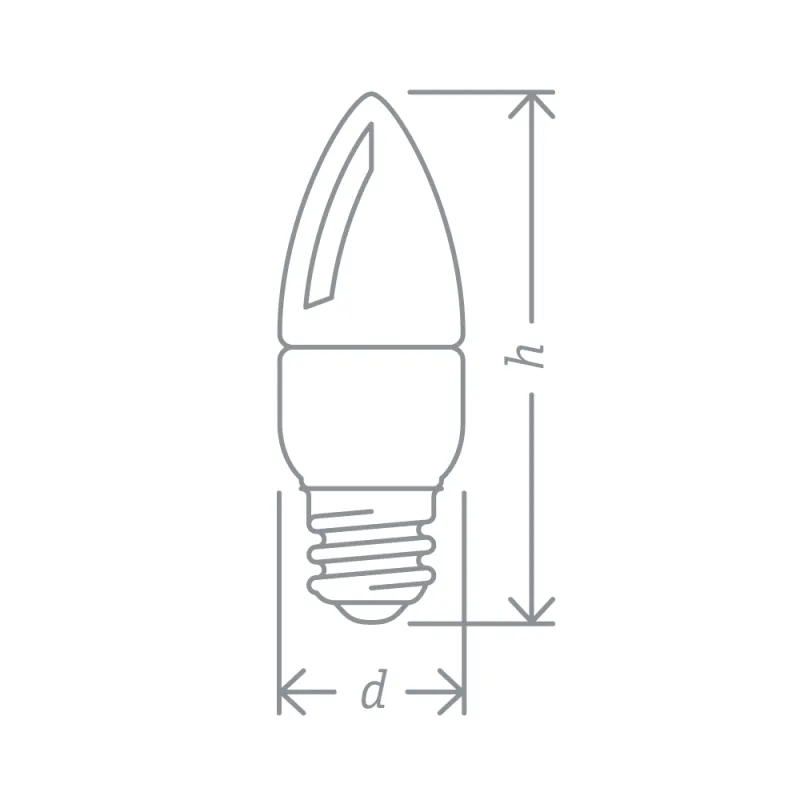 Лампа светодиодная LED 8,5Вт Е27 230В 2700К NLL-C37-8.5-230-2.7K-E27-FR свеча матовая | 61327 | Navi
