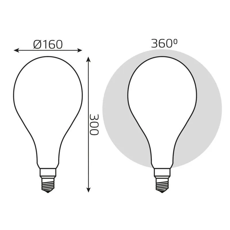 Лампа светодиодная филаментная Black Filament 10Вт A160 грушевидная матовая 4100К нейтр. бел. E27 89