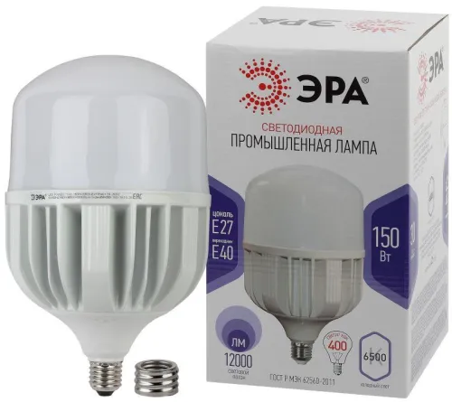 Лампа светодиодная STD LED POWER T160-150W-6500-E27/E40 POWER T160 150Вт колокол E27/E40 холод. бел.