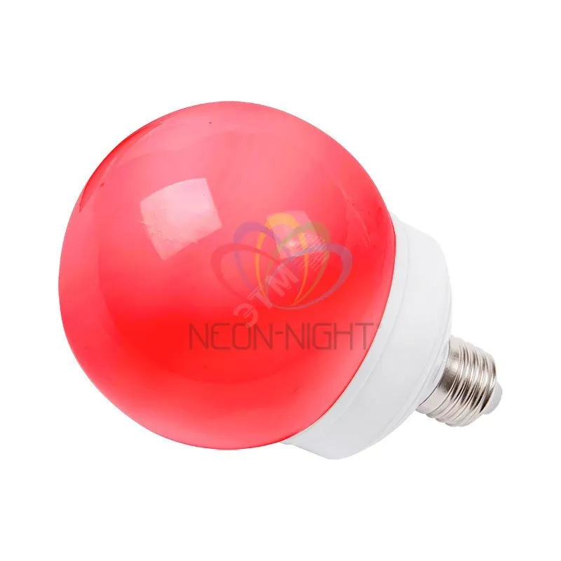Лампа шар e27 12 LED  Ø100мм красная | 405-132 | NEON-NIGHT