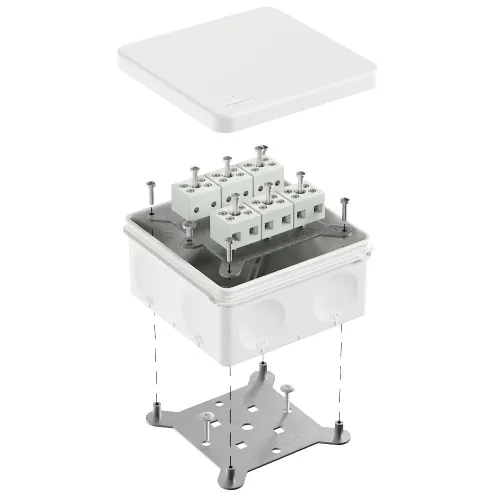 Коробка огнестойкая для о/п двухкомпонентная 60-0300-FR6.0-12 Е15-Е120 RAL9003 100х100х50 (14 шт/уп)