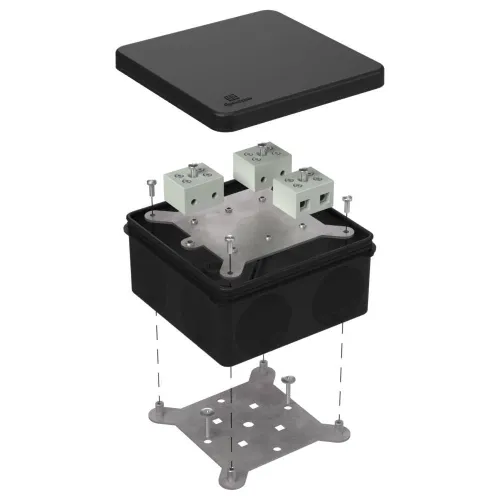 Коробка огнестойкая для о/п 40-0210-FR2.5-4-П Е15-Е120 с термопредохранителем RAL7035 80х80х40 (44 ш
