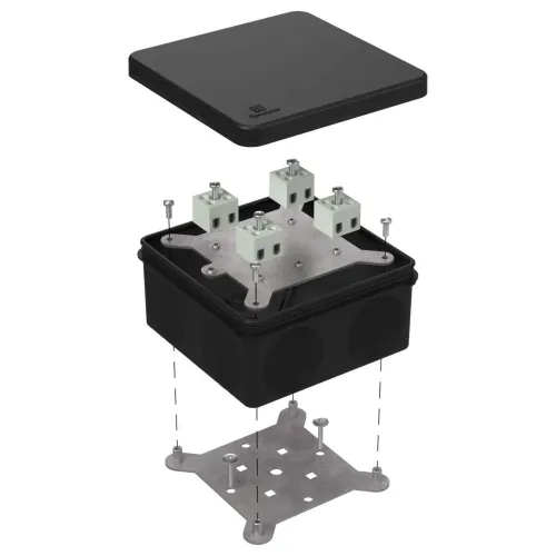 Коробка огнестойкая для о/п двухкомпонентная 60-0300-FR2.5-8 Е15-Е120 RAL9005 100х100х50 (14 шт/кор)