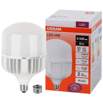 Лампа светодиодная высокомощная LED HW 65Вт T матовая 4000К нейтр. бел. E27 6500лм 140-265В с адапте