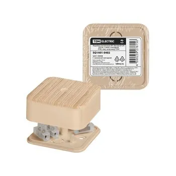 Коробка распаячная КР 50x50x20 ОП сосна, с клем. колодкой, IP40