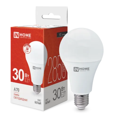 Лампа светодиодная LED-A70-VC 30Вт грушевидная 4000К нейтр. бел. E27 2850лм 230В IN HOME 46906120241