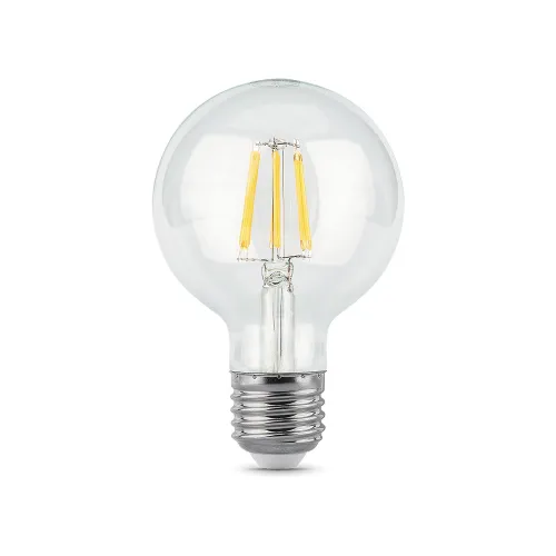 Лампа светодиодная филаментная Black Filament 6Вт G95 шар 2700К тепл. бел. E27 630лм GAUSS 105802106