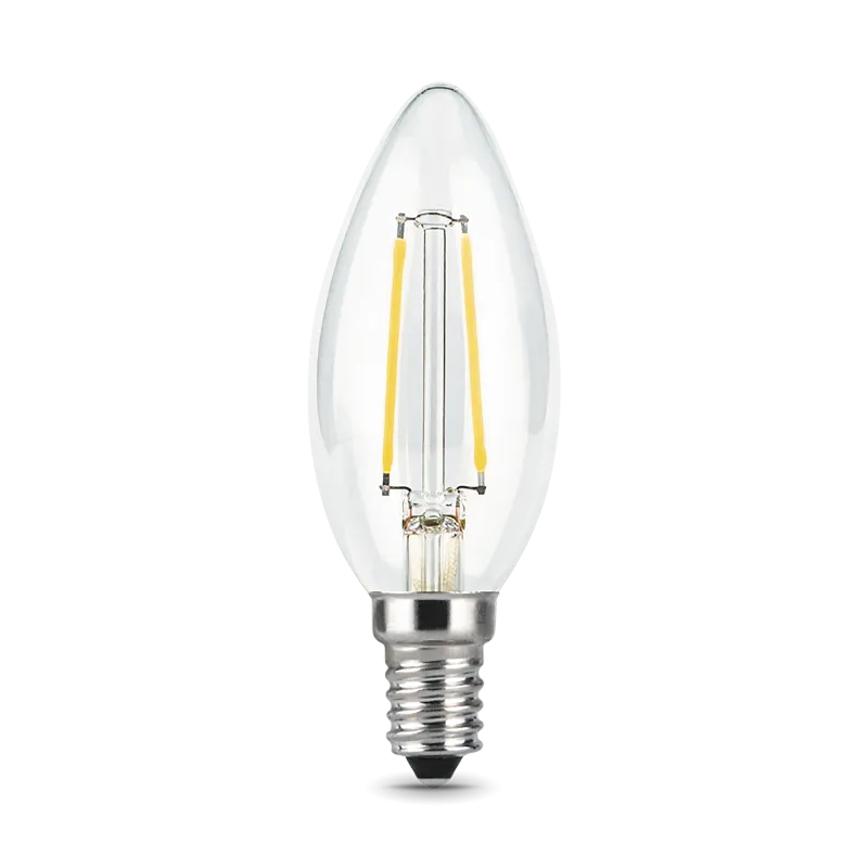 Лампа светодиодная LED 9Вт E14 4100K Filament Candle (Свеча) | 103801209 | Gauss