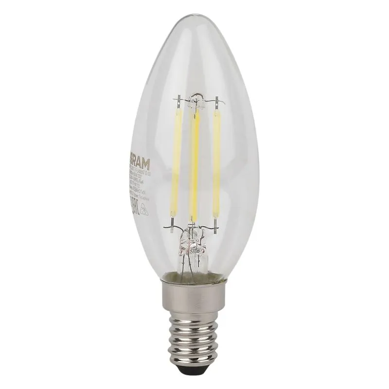 Лампа светодиодная, филаментная 5 Вт E14 6500 K 600 Lm 300 град. LED Star OSRAM 4058075687974