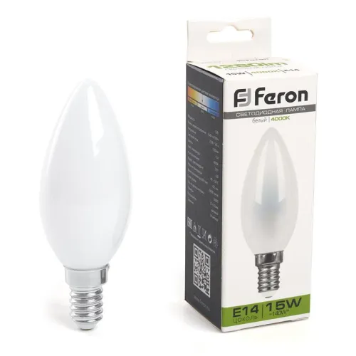Лампа светодиодная LB-717 15Вт матовая 4000К E14 230В FERON 38257