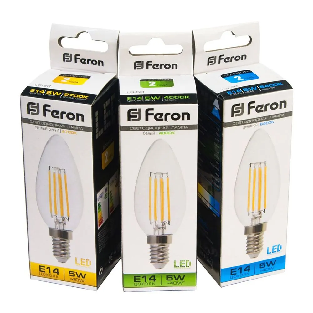 Лампа светодиодная LB-58 5Вт 4000К E14 230В FERON 25573