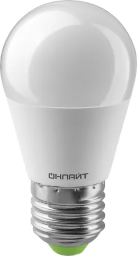 Лампа светодиодная 90 428 OLL-G45-13-230-6.5K-E27-FR (PRO 90-240В) ОНЛАЙТ 90428