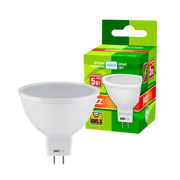 Лампа светодиодная LED 5Вт GU5.3 220В 4000К PLED- ECO-JCDR отражатель (рефлектор) | 1037107A | Jazzw