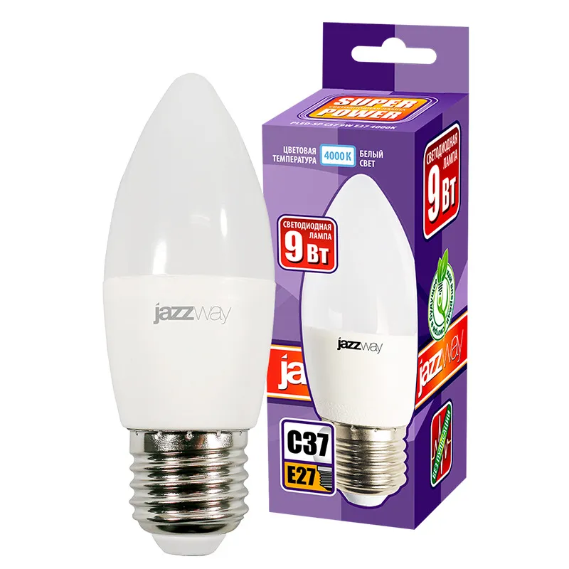 Лампа светодиодная PLED- SP C37 9w E27 4000K-E | .5019065 | Jazzway
