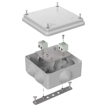 Коробка огнестойкая для о/п 40-0300-FR2.5-4 Е15-Е120 RAL7035 100х100х50 (14 шт/кор)