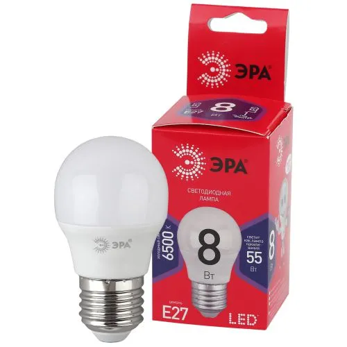 Лампа светодиодная RED LINE LED P45-8W-865-E27 R E27 / Е27 8Вт шар холодный дневной свет | Б0045359 