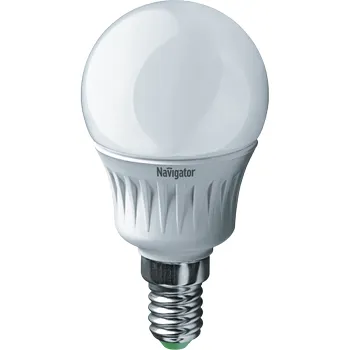 Лампа светодиодная LED 5Вт Е14 230В 4000К NLL-P-G45-5-230-4K-E14 шарик матовый | 94478 | Navigator